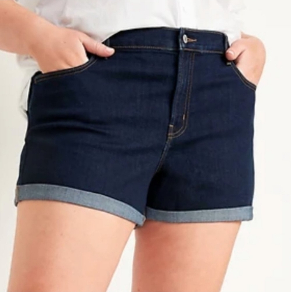 Forever 21 Plus Size Dark Wash Denim Jean Shorts